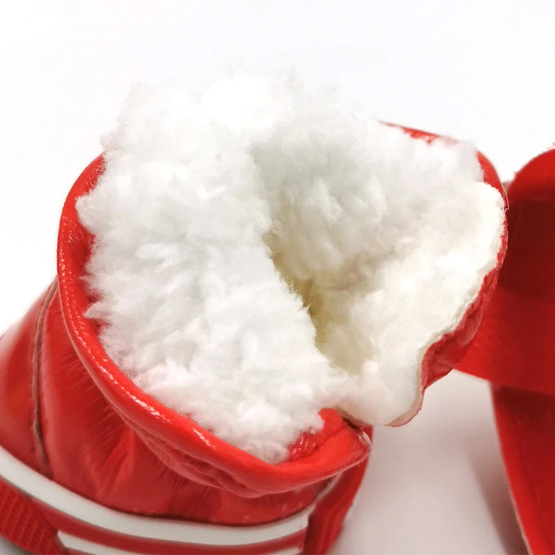 Waterproof Dog Shoes For Small Medium Dogs Cats Winter Warm Puppy Snow Boots Outdoor Adjustable Chihuahua Pug Shoes Pet Sneakers