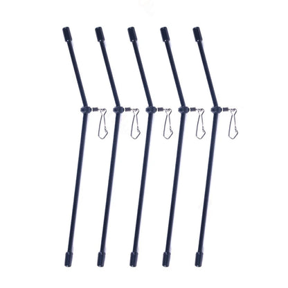 5Pcs Fishing Anti-Tangle Feeder Boom Spacer With Snaps Balance Connector Tackle Rolling Swivel Snaps Balance Connector