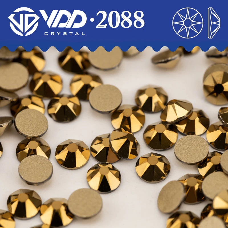 VDD SS16-SS30 High Quality AAAAA 2088 Rhinestones Crystal Flatback 8 Big 8 Small 16cut Stones For DIY Crafts Nail Art Decoration
