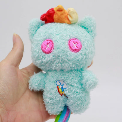 Hasbro My Little Pony Plush Pendants Soft Stuffed Keychain Bag Backpack Ornaments Applejack Pinkie Pie Christmas Gift
