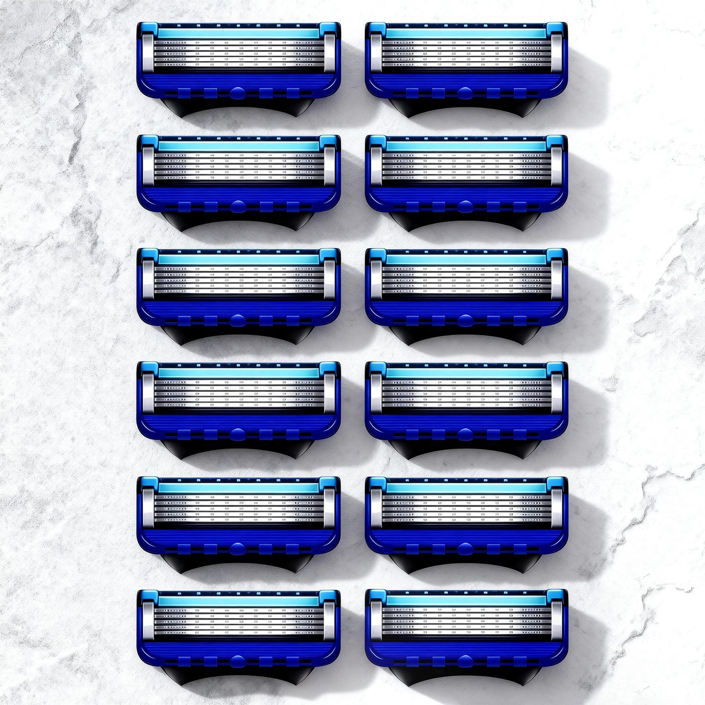 Manual Shaving For Men Replace Head Five Layer Blade Eight Comfortable Shaving Blades The Latest Blue No Skin Damage Uncharged