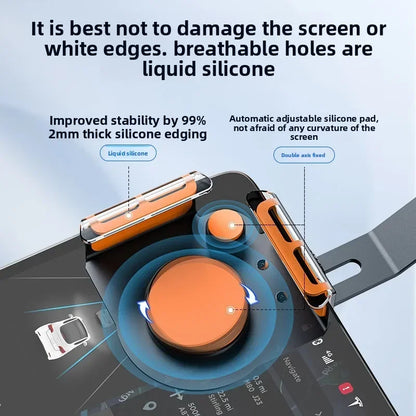 Aluminum Alloy Car Phone Holder Bracket Adjustable Multi-Angle Clasp Style Accessory for Arc Screen Mobile Phone Universal Mount