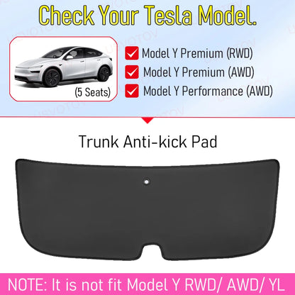 Trunk Mats for 2025 2026 Tesla Model Y Premium Juniper Rear Trunk Tailgate Mat Leather Protective Pad Anti-dirty Car Accessories