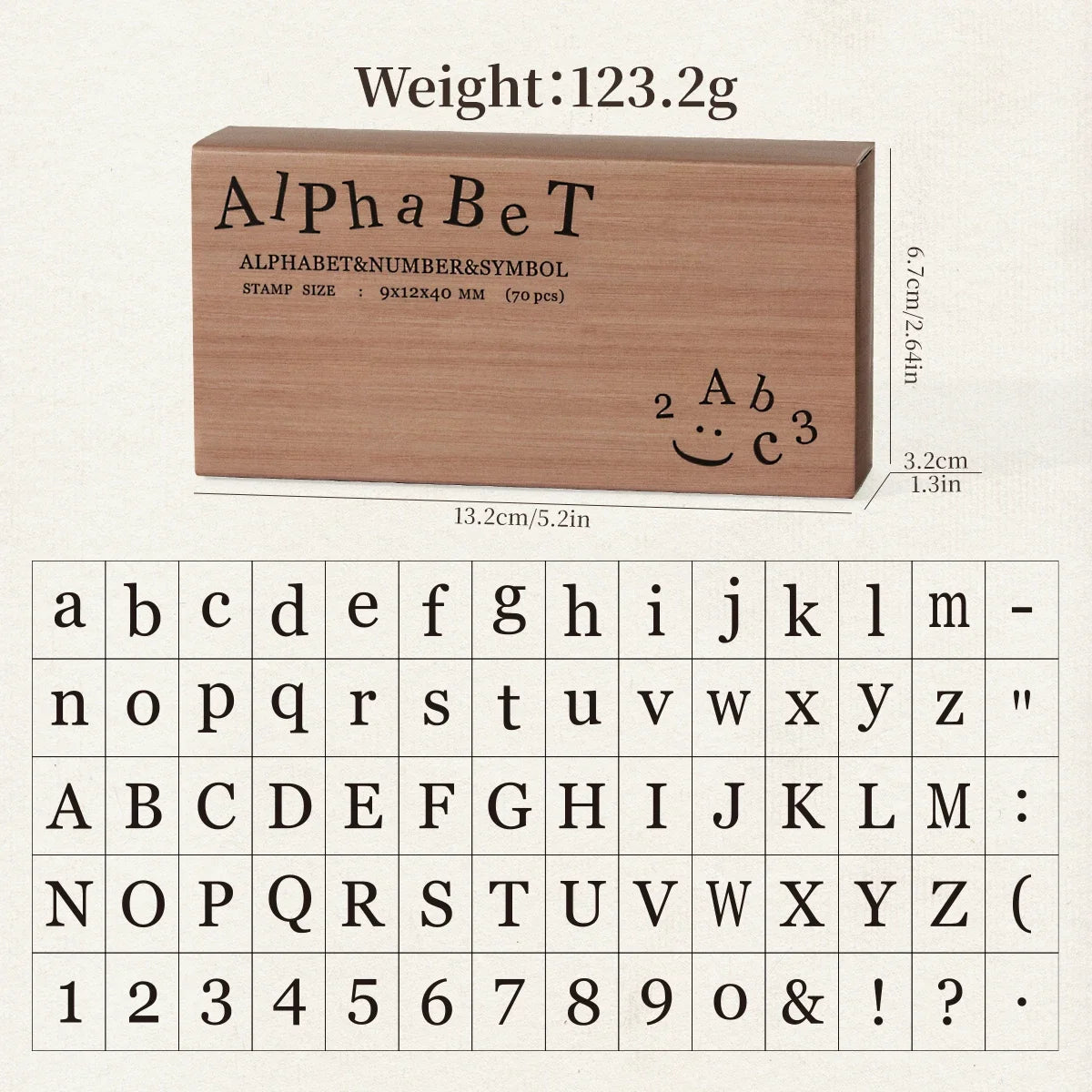 Journal GO 70pcs/set Wooden Rubber Alphabet Letter Number Stamp Set for Card Collage Junk Journal Scrapbooking DIY Standard Seal