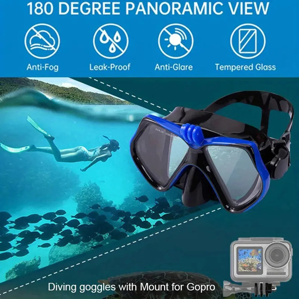 JoyMaySun Professional Underwater Mask Camera Diving Mask Swimming Goggles Snorkel Scuba Diving  Camera Holder For GoPro