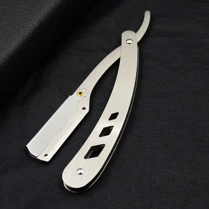 Men's Barber Shaving Razor Folding Knife Unisex Hair Removal Tool Eyebrow Knife ( Blades Not Included)