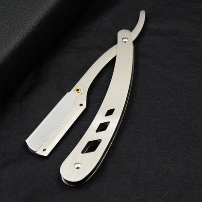 Men's Barber Shaving Razor Folding Knife Unisex Hair Removal Tool Eyebrow Knife ( Blades Not Included)