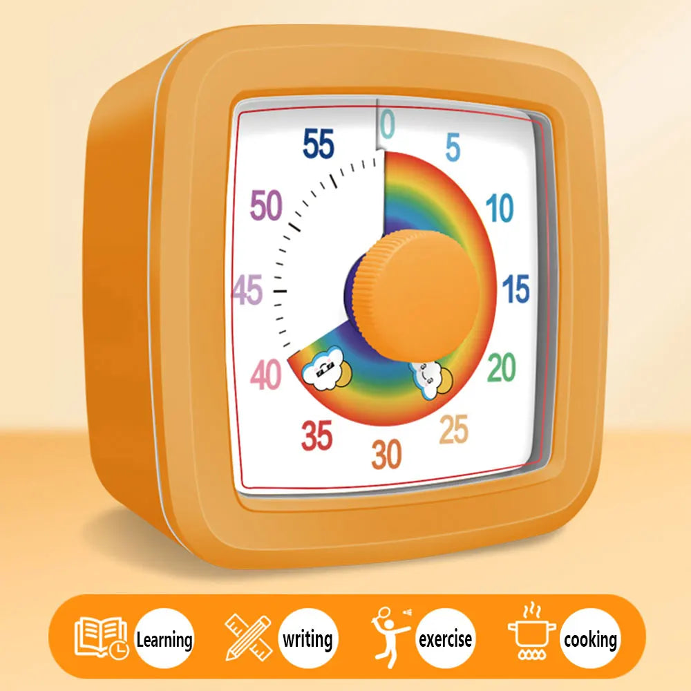 Visual Timer Children's Self-discipline Tool Countdown 60-minute Student Learning Homework Time Pomodoro Stopwatch Management