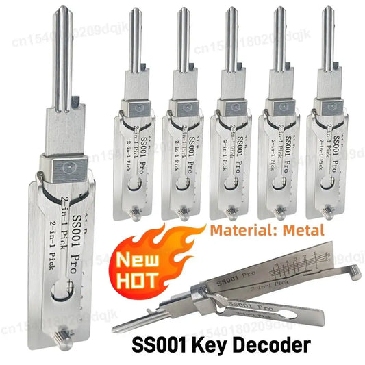 1-5X Lockpicking Lock Decoder SS001 O-ring Pickup Kit Pick Locksmith Tools Key Decoder Precision Hook Door Maintenance Repair