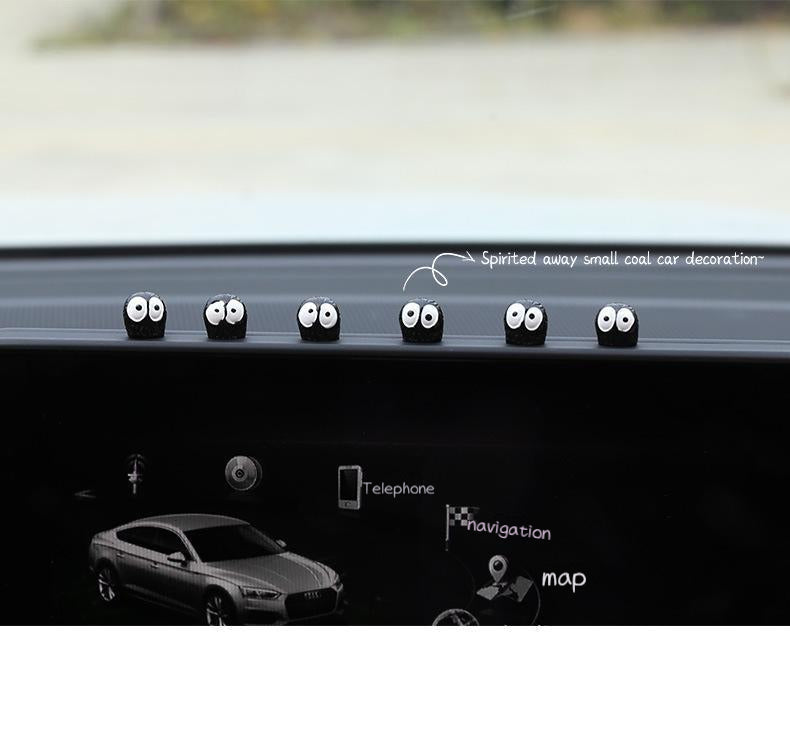 5/10/20/50pcs Cute Black Elf Car Interior Decoration Funny Auto Center Console Rearview Mirror Ornaments For Car Accessories