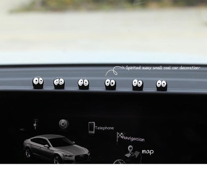 5/10/20/50pcs Cute Black Elf Car Interior Decoration Funny Auto Center Console Rearview Mirror Ornaments For Car Accessories