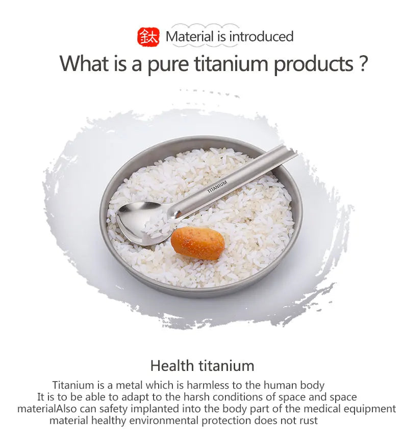 Tiartisan Titanium Long Handle Spork Spoon Cutlery Ultralight Tableware Outdoors Portable Dinnerware Camping Equipment