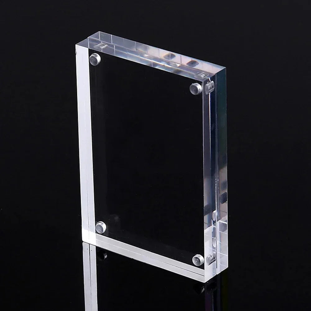 1 Pc Transparent Photo Frame Acrylic Magnetic Display Frame Poster Display Stand 3/5mm For Room Desk Home Decoration