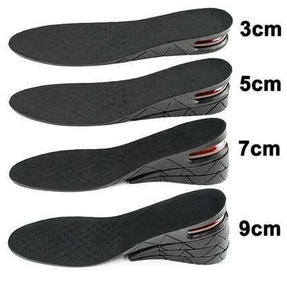 Adjustable Height Increase Insoles 3-9cm Air Shoe Cushion Insert Invisible Variable Insole for Men And Women Taller Support Pad