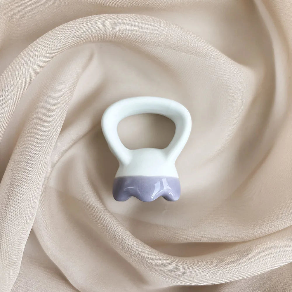 Massage Gua Sha Plate Ceramic Guasha Massage Board Ring Shape Skin Tightening Compact Ergonomic for Face Head Shoulder Knee