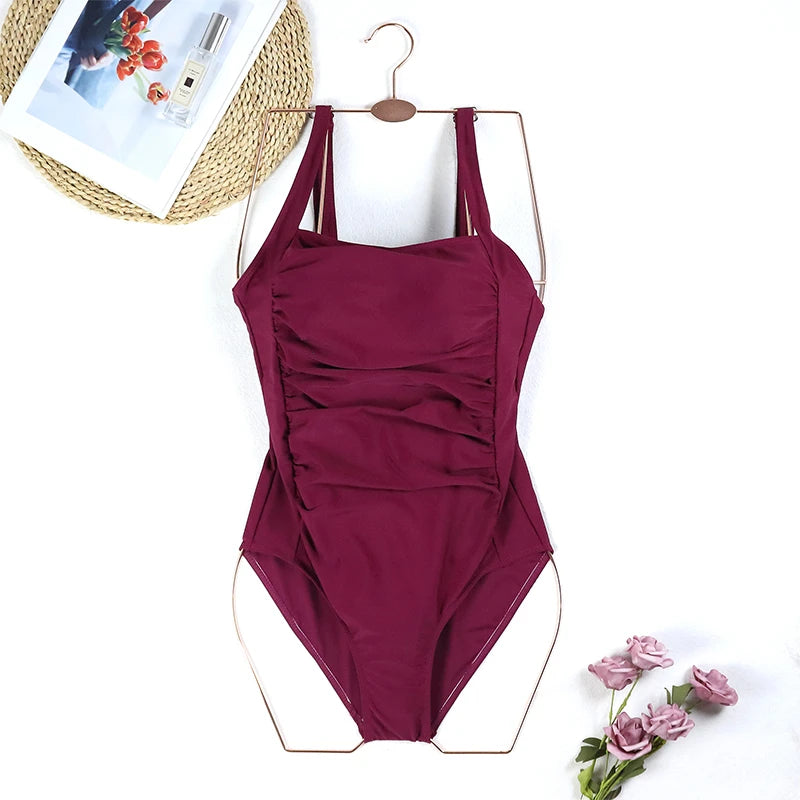 2024 One Piece Swimsuit Sexy Plus Size Swimwear Women Tummy Control Beach Wear for Bathing Suits Monokini Maillot De Bain Female