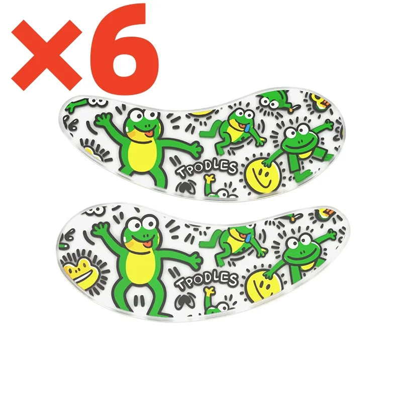 Blackwings 6 pairs of silicone eye patches are suitable for dark circles and puffy, reusable female cooling gel eye mask.