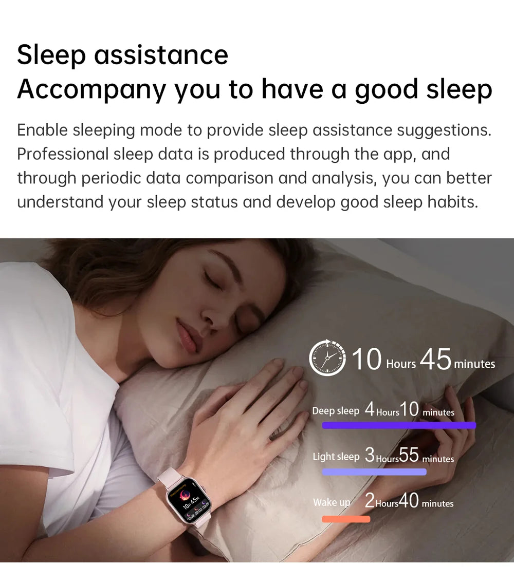 2025 2.01'' Smart Watch Bluetooth Call Play Music Smartwatch Fitness Clock Sport Waterproof Watches for Men Women iPhone Android