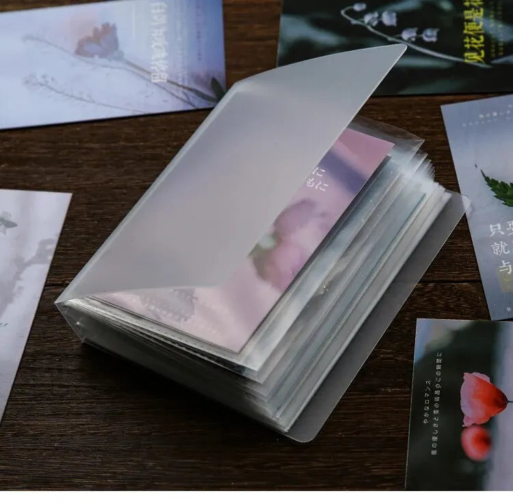 40pcs/book A6 Storage Booklet Simple Large-Capacity Waterproof Photo Storage Book High Quality PP Material