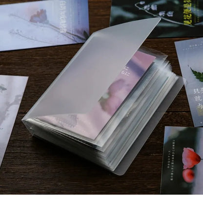 40pcs/book A6 Storage Booklet Simple Large-Capacity Waterproof Photo Storage Book High Quality PP Material