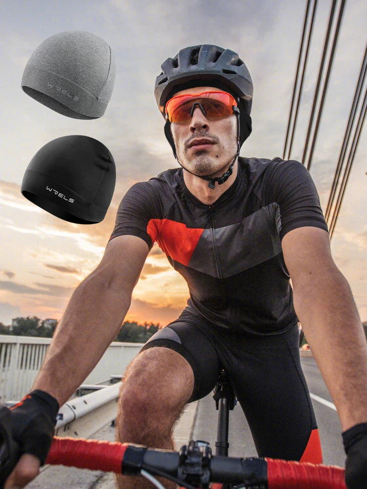 WRELS Summer Cycling Cap Breathable Ice Silk Under Helmet Skullcap Windproof UV Protection MTB Bike