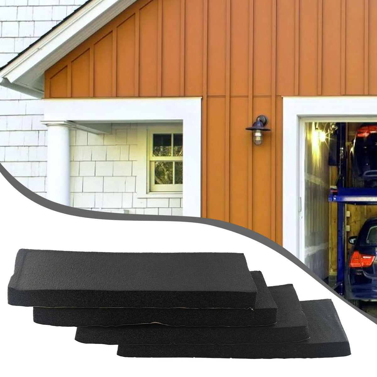 4pcs Set Garage Car Door Protector Wall Corner Bumper Guard Foam Block For Parking Spaces Warehouses Protecte Bump And Scratches