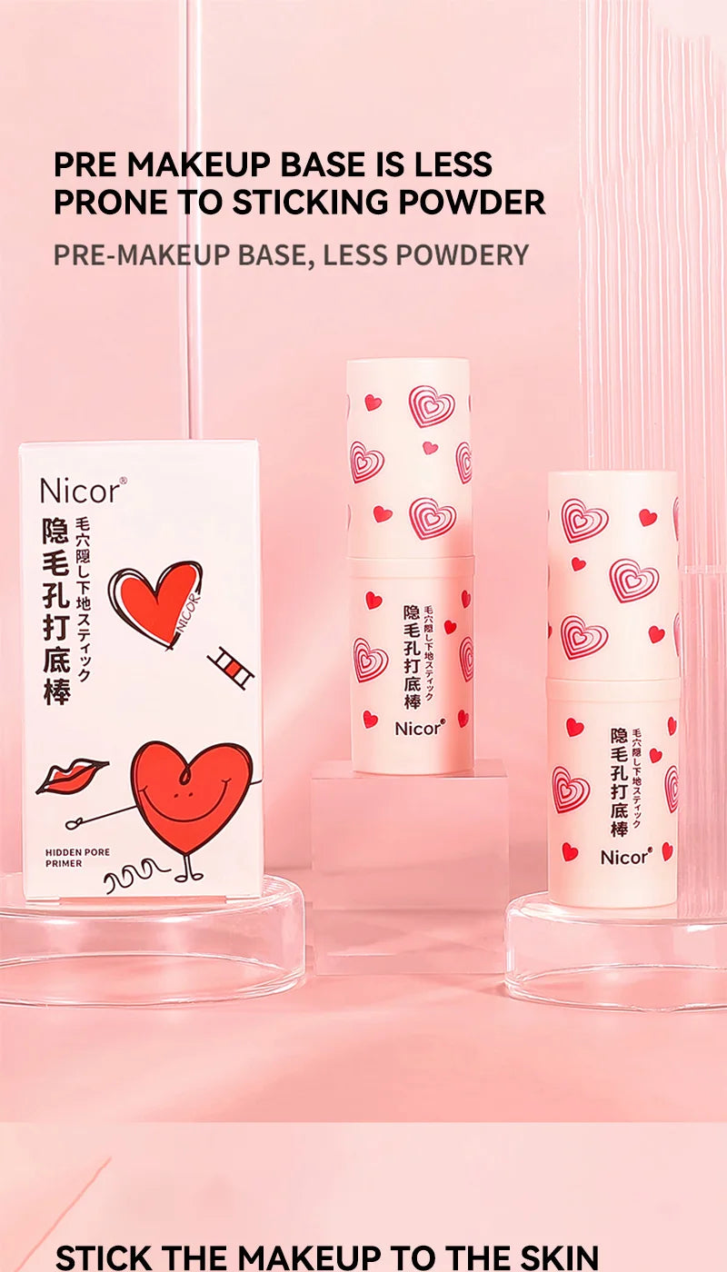 Pre-makeup isolation base stick, less prone to powder sticking, natural makeup effect, matte coverage, and long-lasting makeup