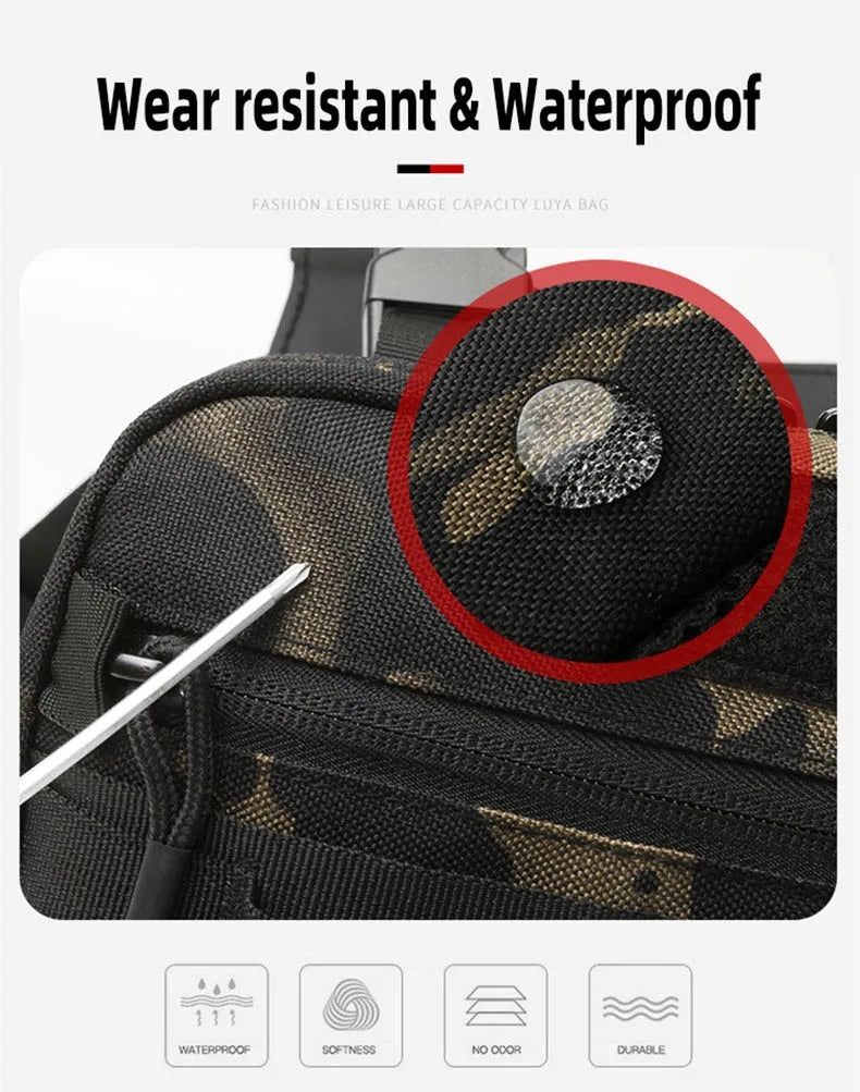 Tactical Chest Vest Bag Backpack Front Rig Pouch Outdoor Camping Cycling Hiking Hunting Climbing Fishing Lure Travel Fanny Pack
