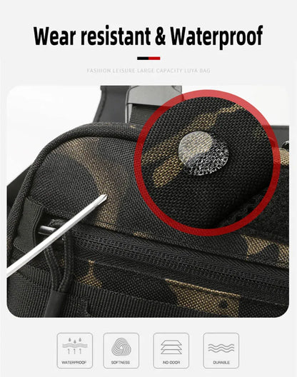 Tactical Chest Vest Bag Backpack Front Rig Pouch Outdoor Camping Cycling Hiking Hunting Climbing Fishing Lure Travel Fanny Pack