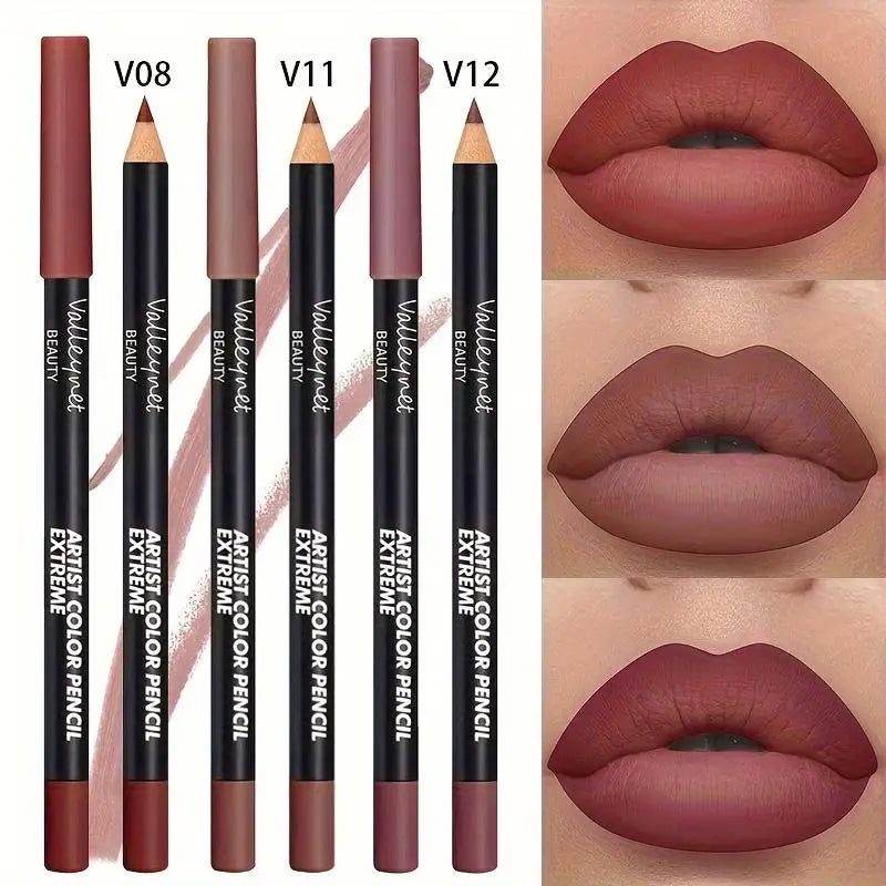3pcs/Set Lip Liner Set,Long Lasting Matte Waterproof Lipstick Lip Liner Waterproof Lip Liner Set Women Lip Cosmetics