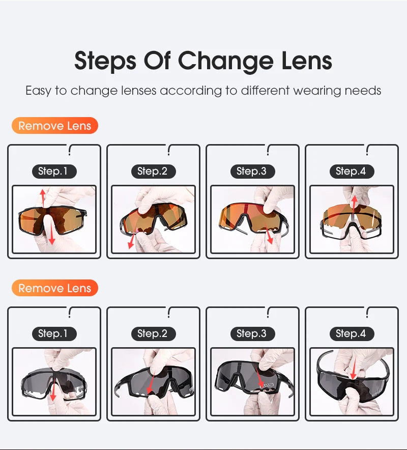 Kapvoe Cycling Glasses MTB Riding Running Sunglasses UV400 Skiing Fishing Climbing Goggles Man Woman Bike Bicycle Eyewear