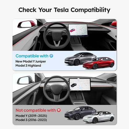 Heenvn For Tesla Model Y Juniper & Model 3 Highland 2025-2026 ABS Center Console Organizer Tray Armrest Storage Box Accessories