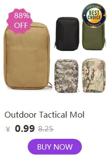 Molle Utility EDC Waist Bag Tactical Pouch Medical First Aid Bag Outdoor Sports Camping Hunting Waist Belt Pocket Sundry Bag