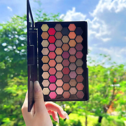 POPFEEL 54-Color Eyeshadow Palette - Versatile Earth Tones & Vibrant Rainbow Shades in One Compact - Create Endless Makeup Looks