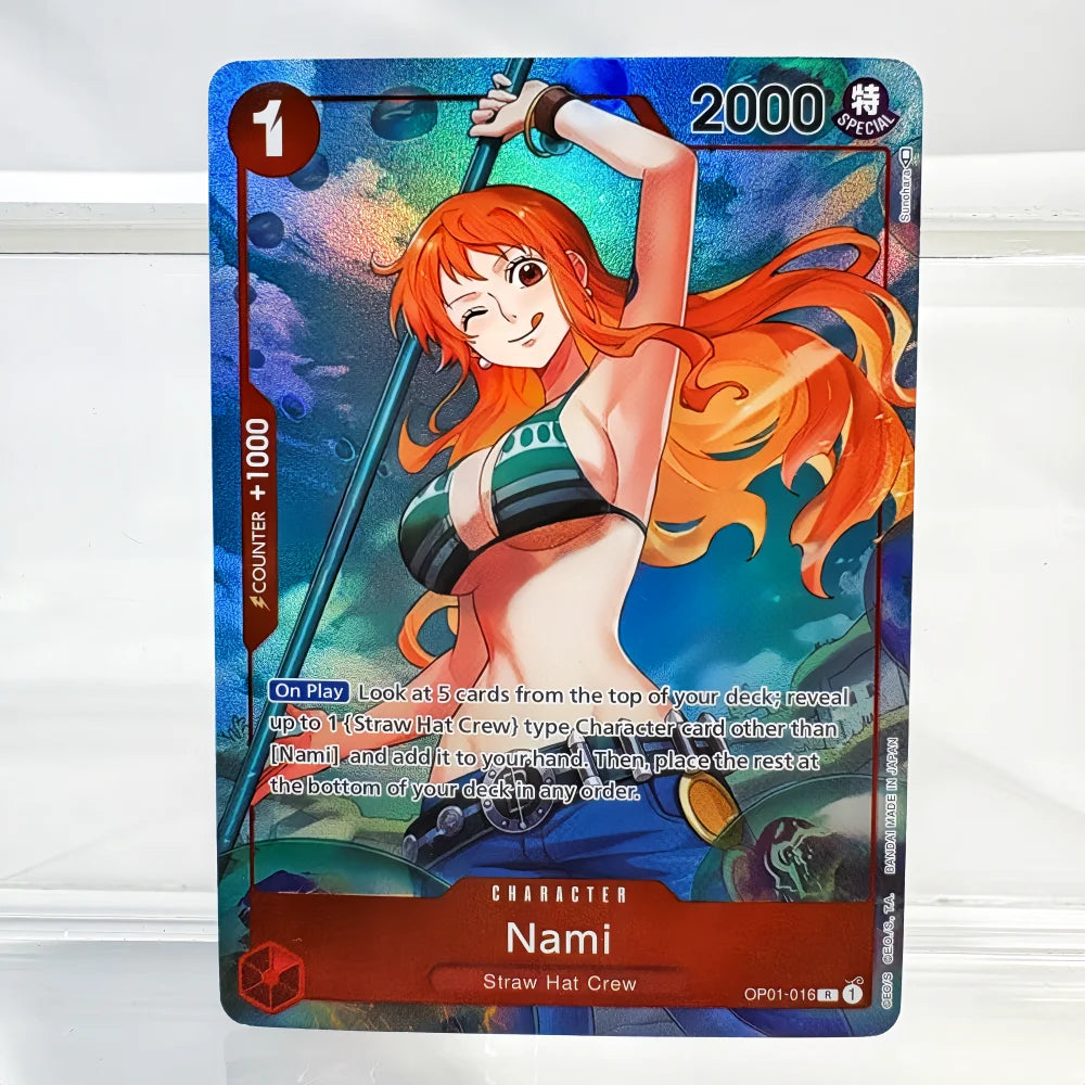 Anime One Piece OPCG Card English Version Nami/Jewelry Bonney/Carrot/Boa Hancock/ Perona Game Anime Collection Proxy Cards
