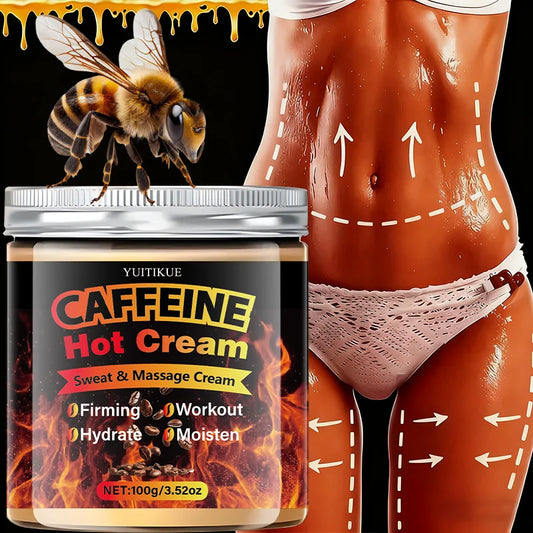 Body Warming Massage Cream - Firms skin, deeply moisturizes, contains collagen, hyaluronic acid, caffeine, retinol, and niacinam