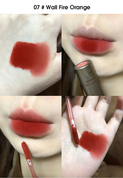 Single Velvet Matte Mist Lip Gloss,Waterproof Non-Stick Cup Lip Glaze Smudge Proof Not Fade Liquid Lipstick
