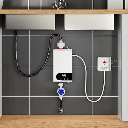 5500W Newest Water Heater Instant Water Heater Tankless Instantaneous Faucet Tap Kitchen Hot Water Crane LED Digital