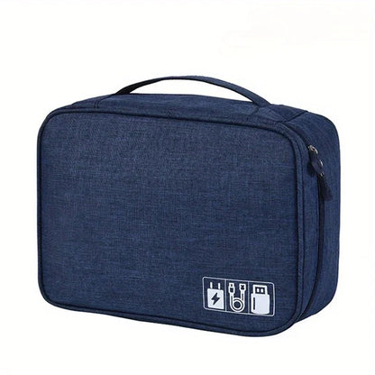 Travel Cable Organizer Bag Portable Electronics Storage Case USB Charger Cord Holder Compact Digital Accessory Pouch Waterproof