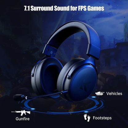 MCHOSE V9 pro E-Sports Headset with Microphone Tri-Mode Gaming USB Wireless 7.1 Channel Surround Sound Portable Audio Headphones