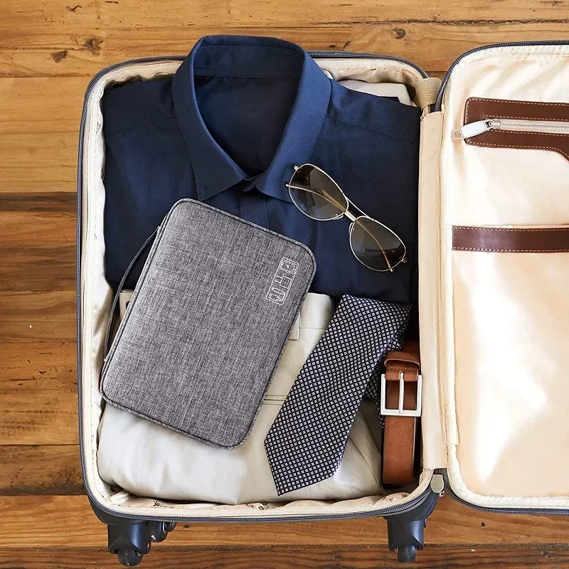 Multi-functional Large Capacity Waterproof Digital Electronic Organizer USB Data Line Charger Plug Headphone Travel Storage Bag