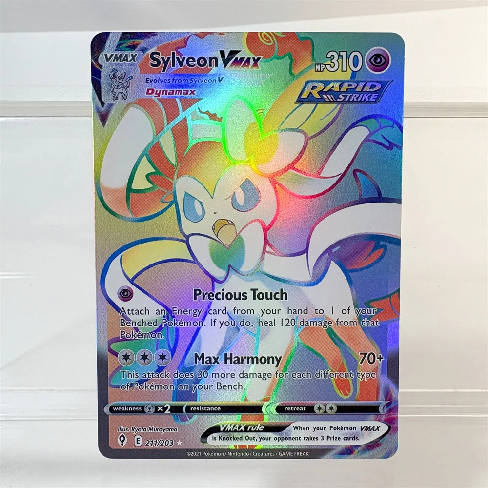 PKM Holographic High Quality Proxy Card Rayquaza Pikachu Rotom Slowking Collectibles Game Collection Anime Cards