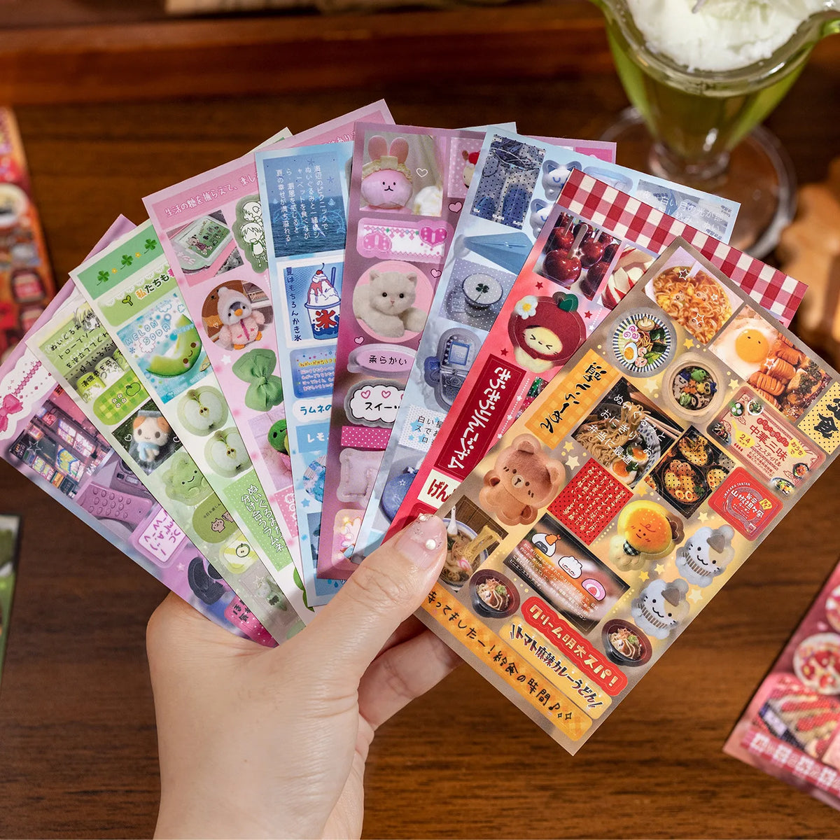 20 Sheets Sweet Dream Duet Japanese Retro Sticker Book, Vintage Kawaii Aesthetic Stickers for Scrapbooking, Journal, DIY 