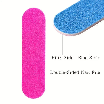 50/100pcs Double Side Nail Files Mini Wood Sanding Buffer Block Set For Gel Wood Sanding Buffer Block Set For G…Polish Manicure