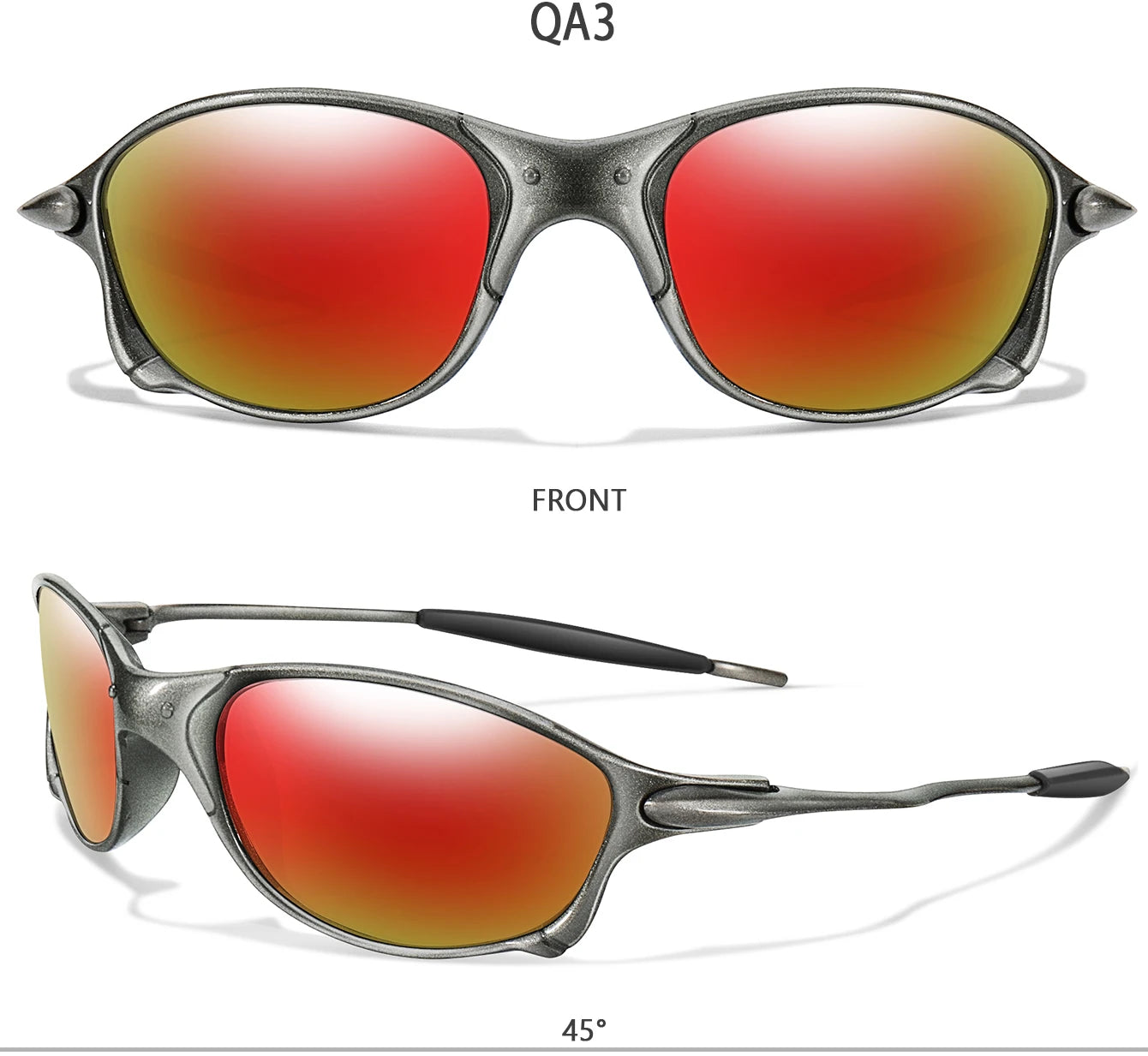 Men And Women Trendy Cycling Sunglasses Metal Shades With UV Protection for Outdoor Sports, Running, Hiking, Driving Travel