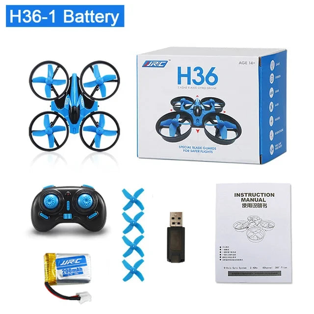 JJRC H36 Mini Rc 2.4G Drone 6-axis Headless Mode UAV Collision Avoidance Helicopter 360° Flipping Quadcopter Aircraft Boys Toys