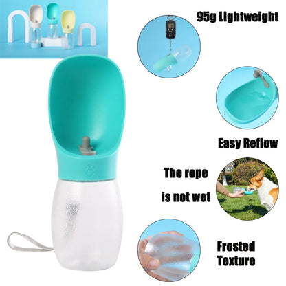 Pet Dog Water Bottle 300ML Puppy Drinking Bowls For Small Medium Dogs Cats Hiking Portable Cat Feeder Golden Retriever Supplies