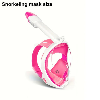 XIAOTREE Full-face snorkeling mask with removable camera mount (camera not included), anti-fog and leak-proof view
