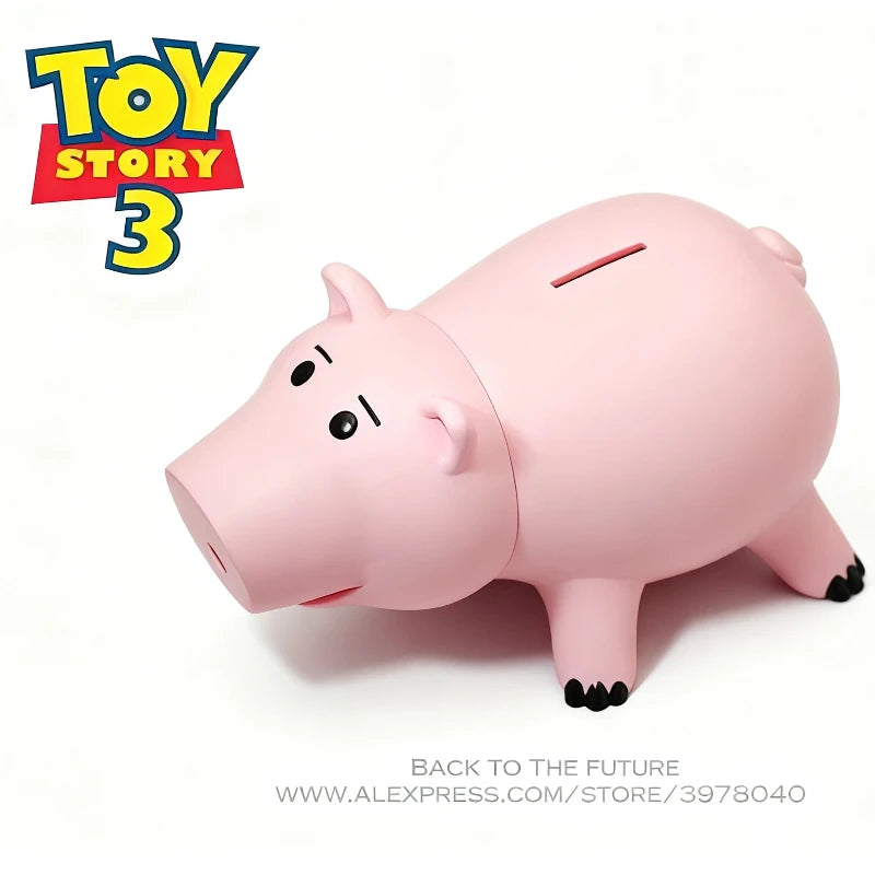 New Disney Toy Story 4 Ham Piggy Bank Q Edition 21cm PVC pink piggy Bank Money Box cake Ornaments model children's gifts