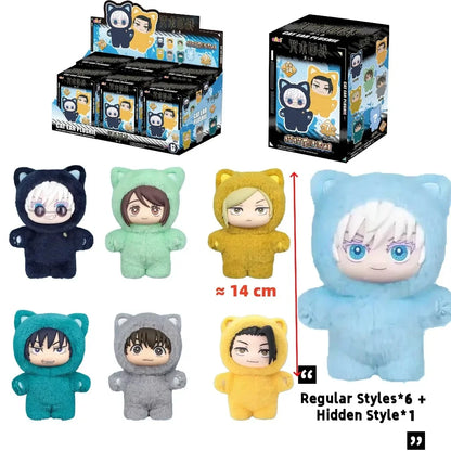 HOT Jujutsu Kaisen S2 Cat Park Party Gojo Toji Fushiguro Geto Suguru Blind Box Plush Bag Charm Collectible Model  Christmas Gift